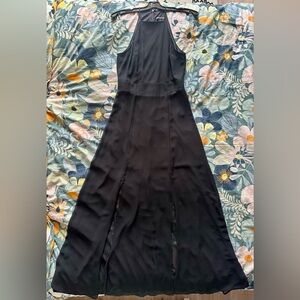 Express long sheer black dress